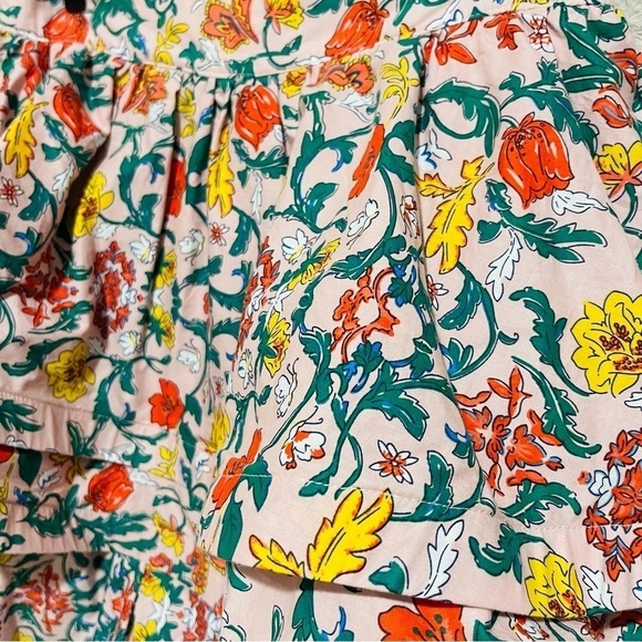 Buru Teagan Floral Print Tiered Ruffle Midi Pocketed A-Line Skirt NWT Party - Picture 9 of 14